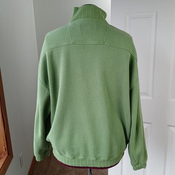 Tommy Bahama Green Sailfish Crest Logo Half-Zip Sweatshirt Mens XL cotton VTG - Picture 4 of 16